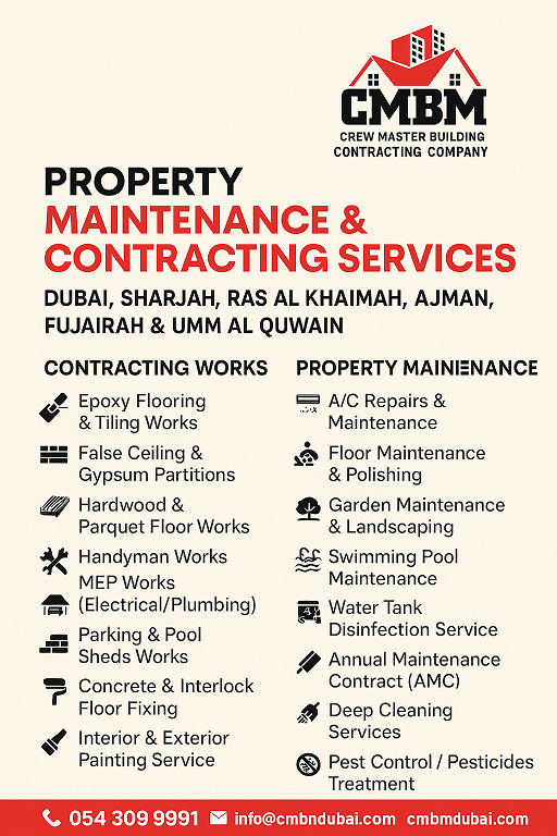 residential painting, residential painting in dubai, residential painting services dubai,residential painting company in dubai, residential painting contractors in dubai, villa painting dubai, apartment painting dubai, flat painting dubai, epoxy painting dubai, floor painting dubai, move in painting dubai, move out painting dubai, end of tenancy painting dubai, interior painting dubai, exterior painting dubai, boundary wall painting dubai, outdoor painting dubai, gypsum painting dubai, dry wall painting dubai, cmbm dubai, crew master dubai, cmbm, painting contracting company, dubai painters, painting in dubai, painters in dubai